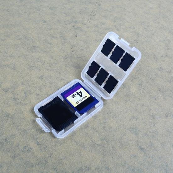 Memory Card Storage Box Transparent Waterproof Portable TF SD-Card Protective Case Holder for Mobile Phone