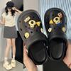 Internet Celebrities Popular Soft-soled Hole Shoes Women Wear Summer and Autumn Korean Version Hollow Bag Head Slippers Ins Tide