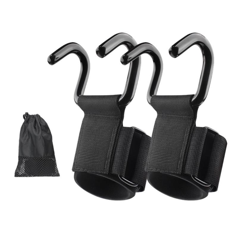 

Професійний підйомний гак Силові тренування Зручний ремінець для підтримки зап ястя для станової тяги Підтягування Тренування в залі чорний