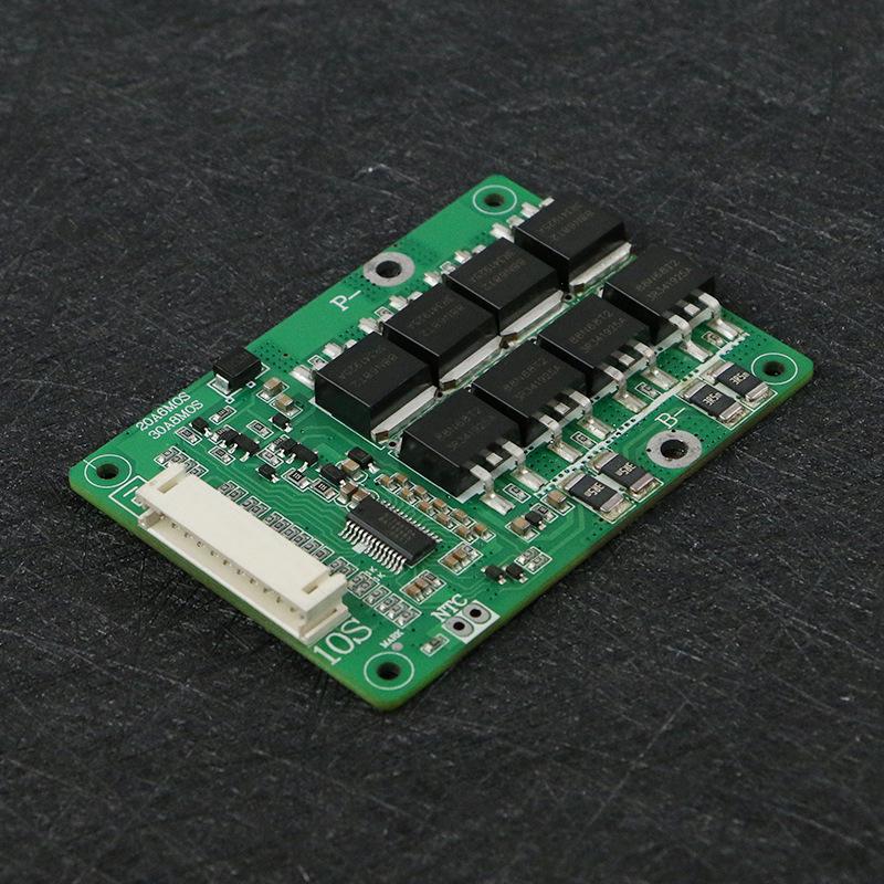 36V 30A 10-String 18650 Lithium Battery Protection Board with Balancing