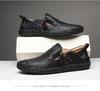 Men's Casual Retro Microfiber Leather Stitching Shoes with Zipper