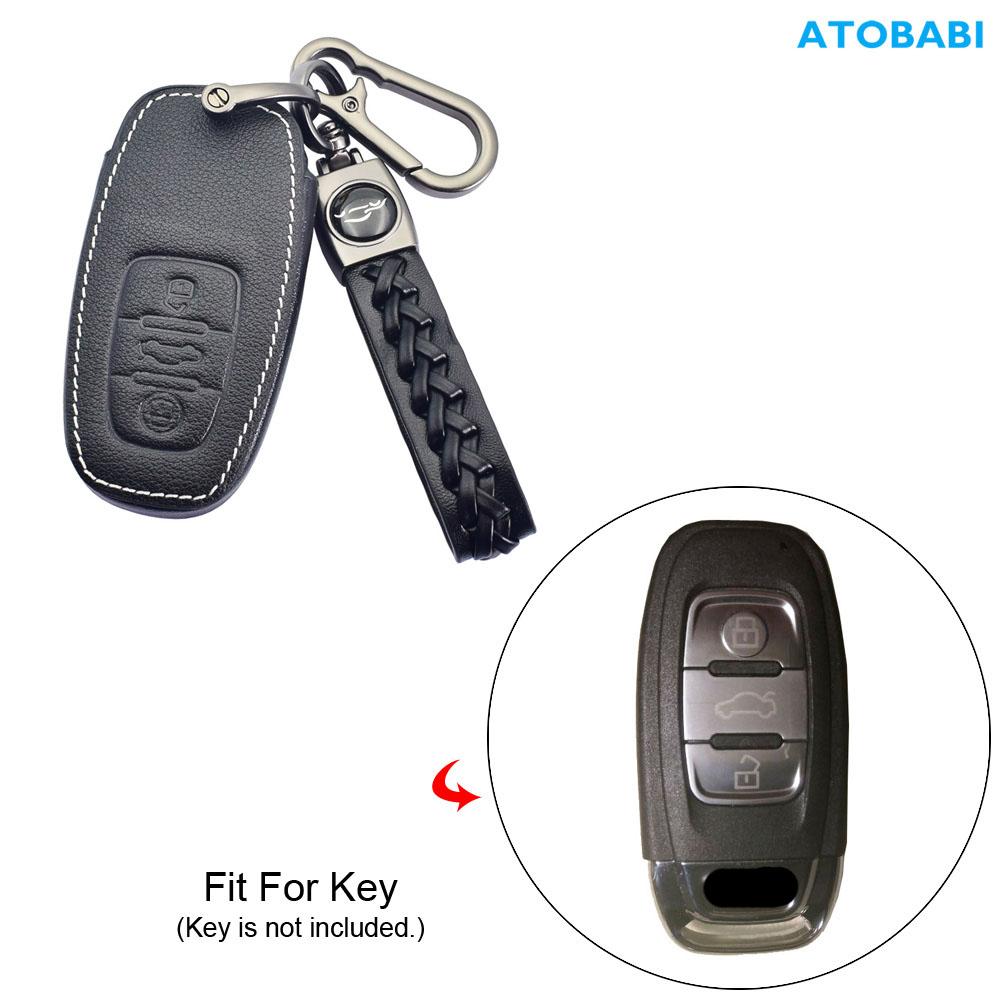 Leder Auto Schlüssel Fall Schlüsselbund Fernbedienung Anhänger Schutz Abdeckung Auto Zubehör Für Q2 Q3 Q5 Q7 TT A1 A3 A4 a5 A6 A7 A8 S3 S6 R8 RS3 RS6 TT