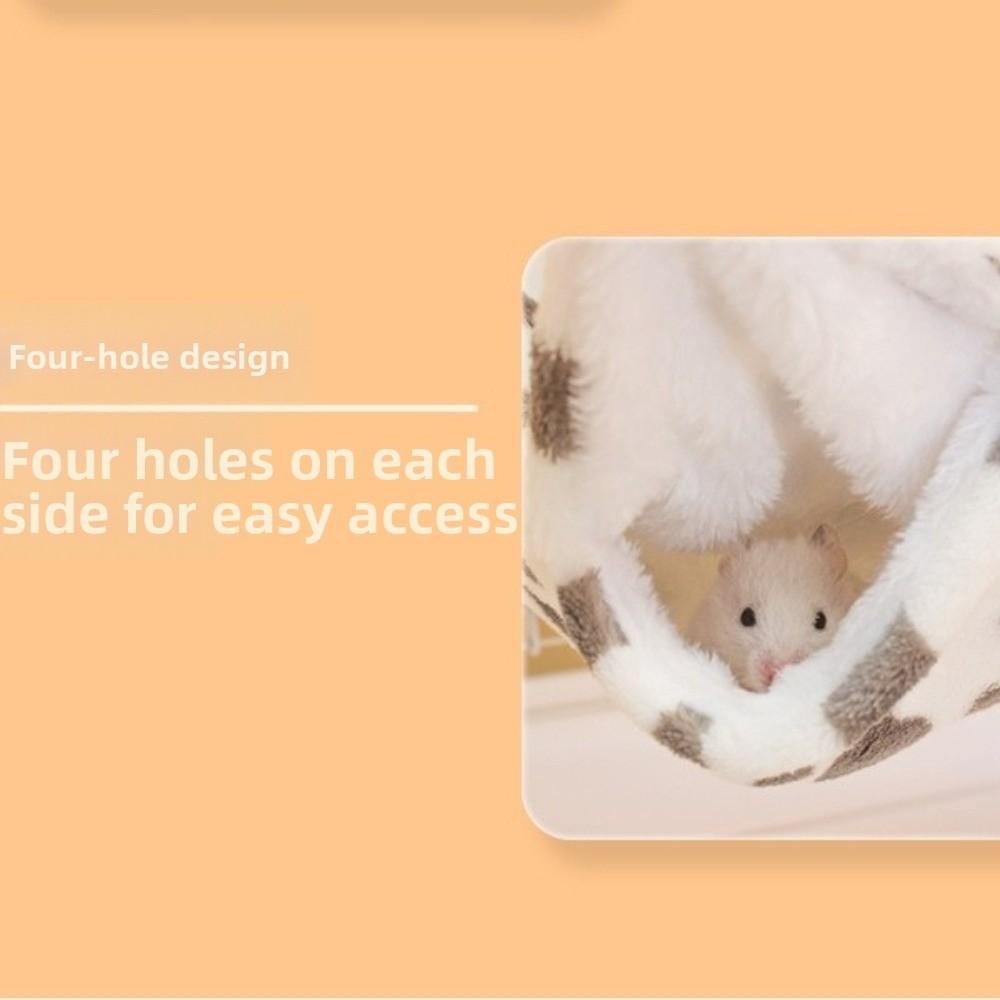 Warm Hamster Hammock Double-layer Small Pet Hanging Beds Cute Hamster Habitat Pet Cage