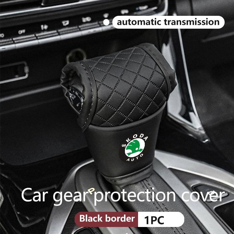Car Center Console Gear Shift Knob Protection Cover Handle Case For Skoda octavia a5 a4 mk1 2 fabia superb rapid mk3 yeti 2006 agi488