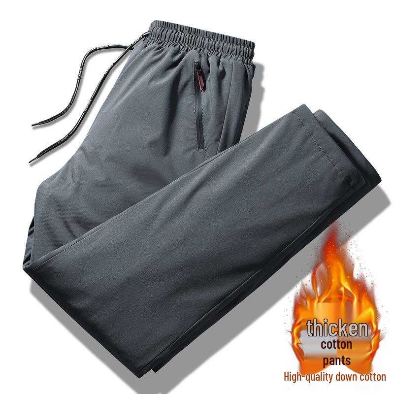 

Мужские зимние ветрозащитные толстые хлопковые брюки с вельветовой подкладкой XL серый
