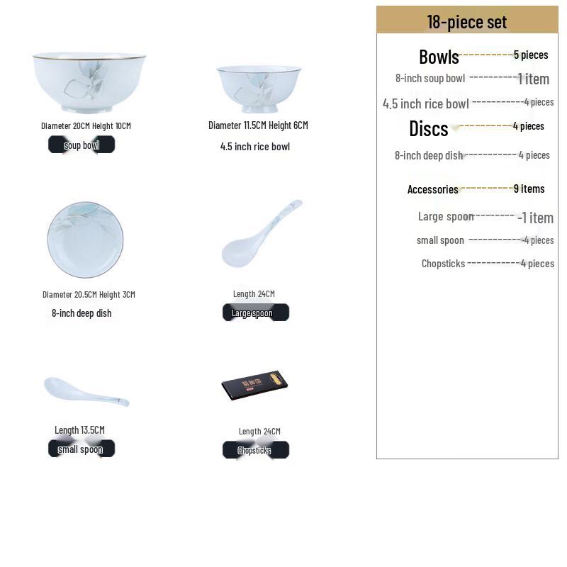 

Bear Blind Jingdezhen Ceramic Dinnerware Set