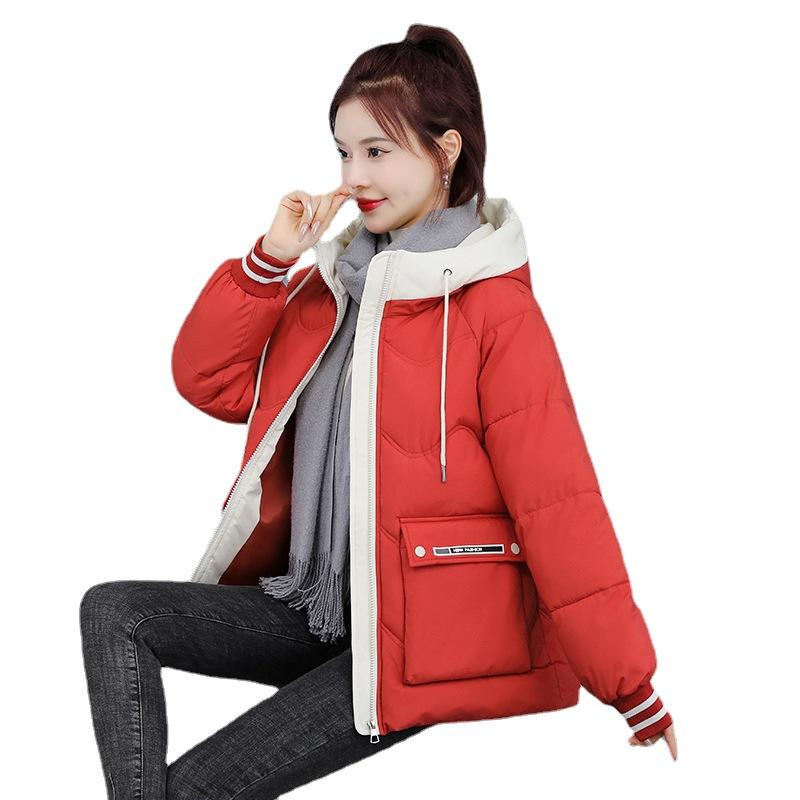 Women's short  jacket Women's new loose student bread jacket Thickened  jacket