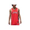 Soft Comfortable Quick-Dry Sleeveless Basketball Jersey Men Tops Chili-Red FQ0377-673