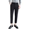 Men's Slim-Fit Striped Nine-Point Trousers - Casual Spring/Summer Business Attire