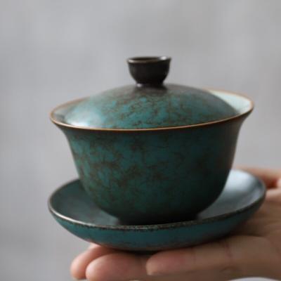 Ceramic Cover Bowl Vintage Tea Bowl Japanese Style Tea Bowl