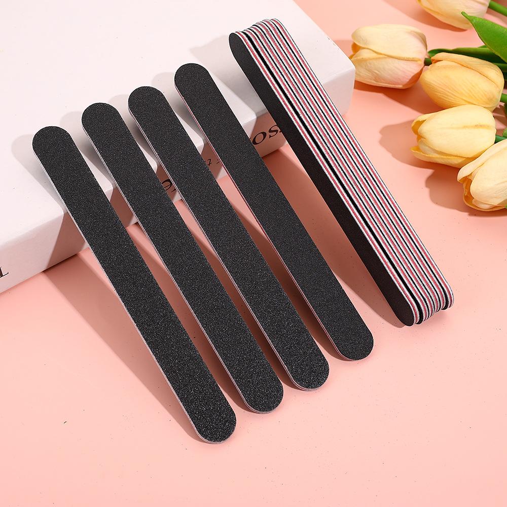 10pcs Nail Files Double Sided Emery Board Reusable Nail Buffers Manicure Tools For Natural Nails Acrylic Nails Home And Salon Use Nail Art Tools