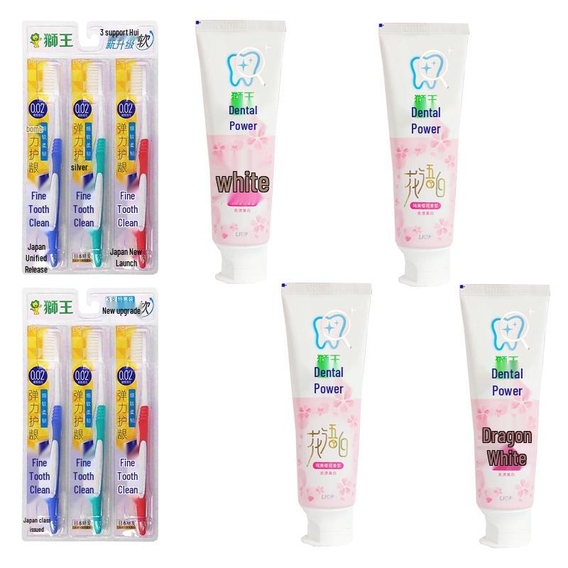 Набор зубная щетка Lion Gum Care и зубная паста Цветок вишни