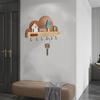 No-Drill Key Storage Hanging Hook Solid Wood Coat Rack Practical Door Wall Hook  Home Decor