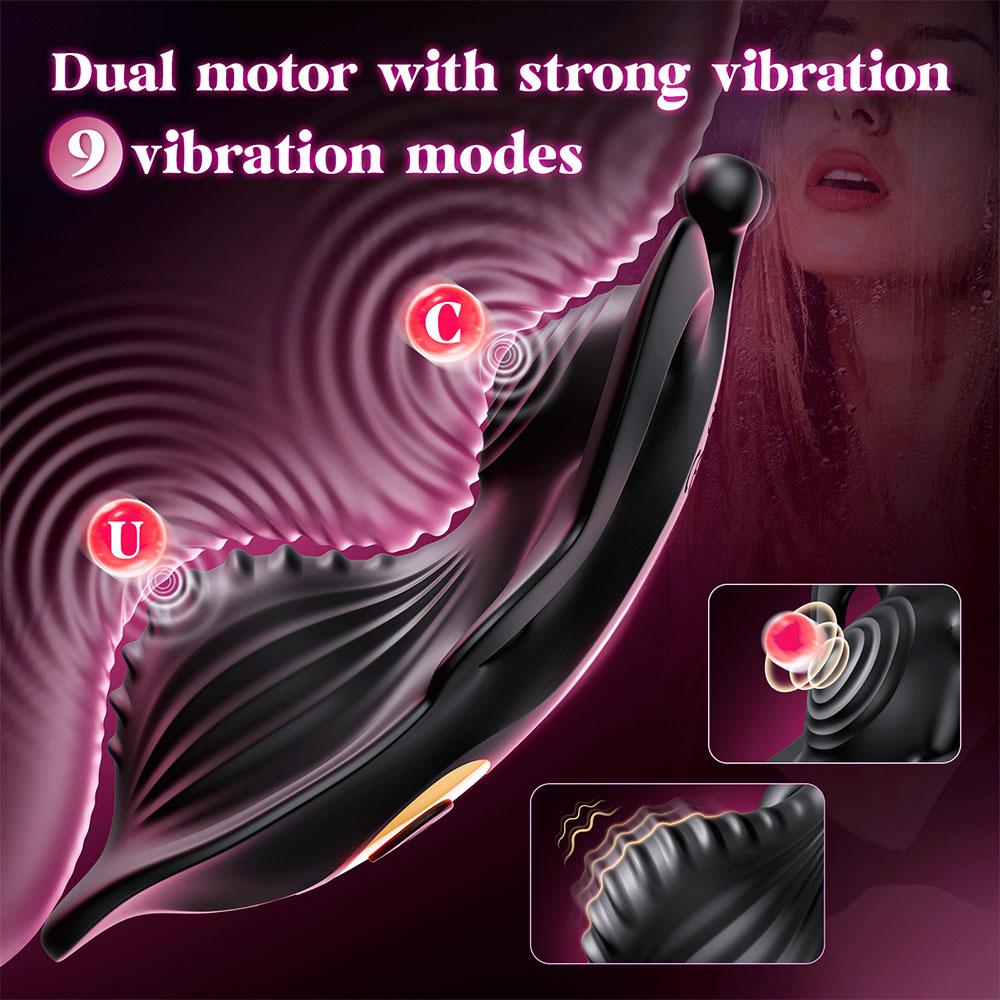 APP Zdalne Sterowanie Noszony Stringi wibrator Stymulator łechtaczki 9 trybów wibracji Mini Motylek Masturbator Zabawki erotyczne Para