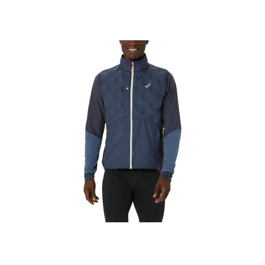 Asics Road Winter Comfortable Zipper Fashion Versatile Vest Men vests Midnight-Blue 2011D090-400