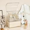 Transparent vanity case pet dustproof drawer Xiaohongshu same desktop finishing large-capacity cosmetic storage box