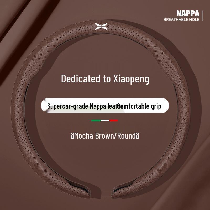 

Xiaopeng P7+ Steering Wheel Cover: Genuine Leather, Ultra-Thin, Fits G6/G7/G9/New & Old Models, All-Season Universal Grip 38 cm