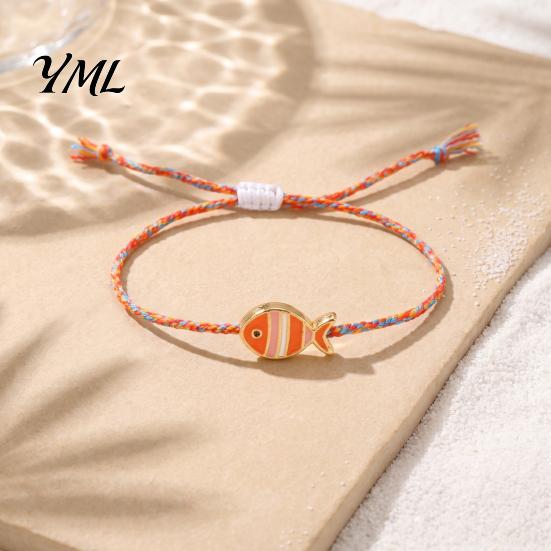 Bunte Freundschaftsbänder Kleiner Fisch Handgemachtes Geflochtenes Armband, Boho Süß Gewebtes Sommer Strand Handgelenk Zubehör Schnur Verstellbares Armband