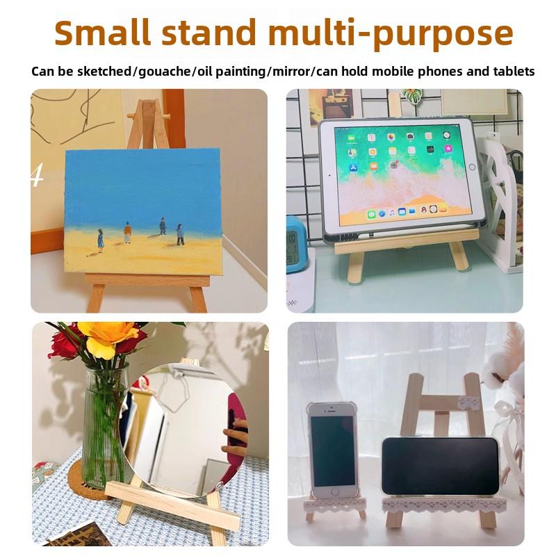 Wooden Triangular Easel, Mini Desktop Photo Frame TCG Card Stand, Foldable Painting Easel, Sketch Children's Small Art Easel