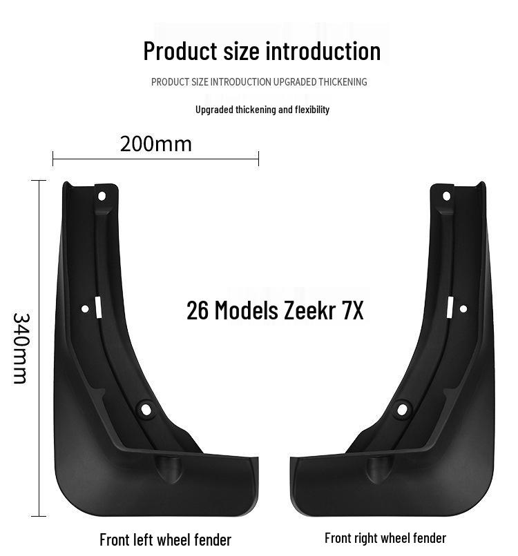 Zeekr 7X 2026 Tire Mud Flaps: Cross-Border Modification Accessories