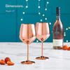 Stainless Steel Stemmed Wine Glasses, Shatter Proof Copper Coated Unbreakable Wine Glass Goblets,Premium Gift for Men