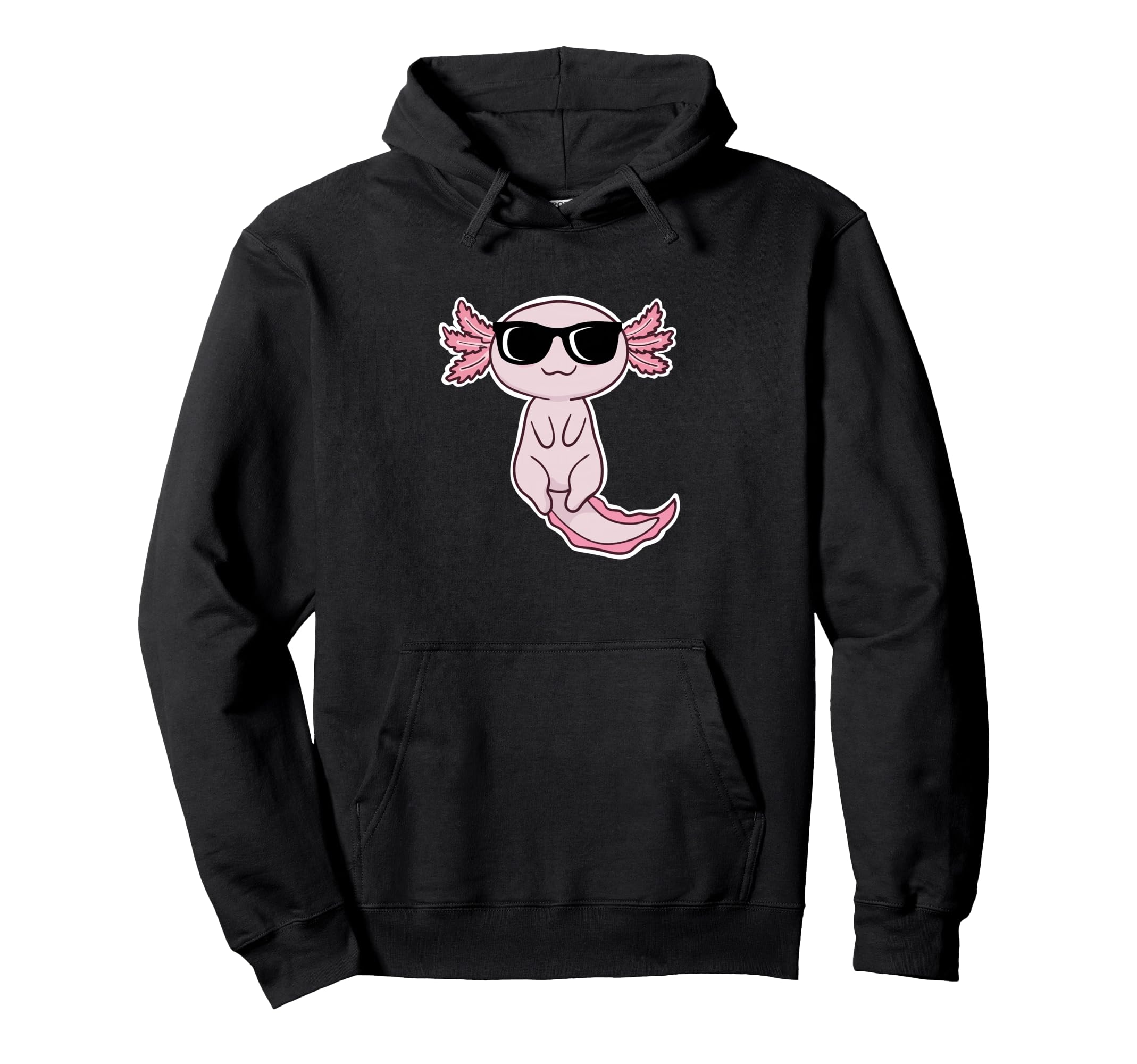 

Cool Axolotl hoodie with sunglasses