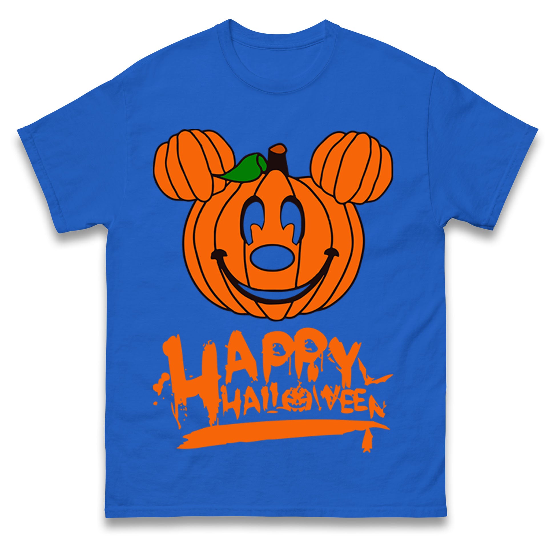 Mickey Mouse Pumpkin Happy Halloween Mens T Shirt Womens Tops Teess M