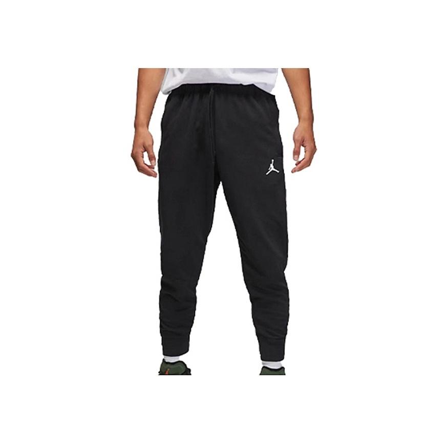 Jordan Solid Logo Print Drawstring Jogger Knit Sweatpants Men Bottoms Black DQ7333-010