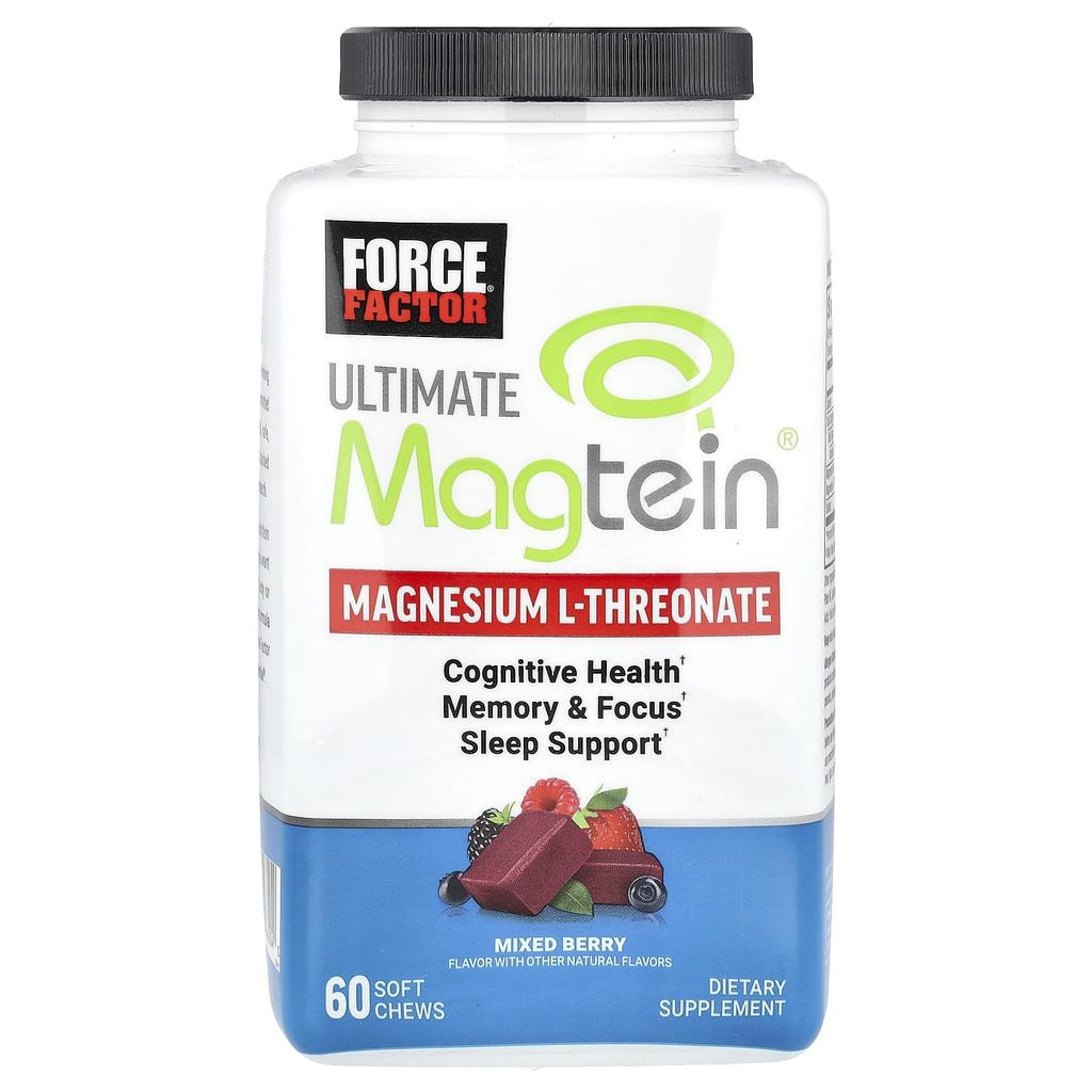 Ultimate Magtein®, Magnesium L-Threonat, Gemischte Beere, 60 Weichkaubonbons