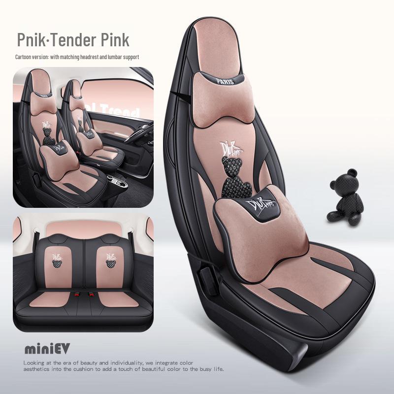Anwendbares Wuling Hongguang MINIEV Technologie Bär Cartoon Autositzkissen für alle Jahreszeiten