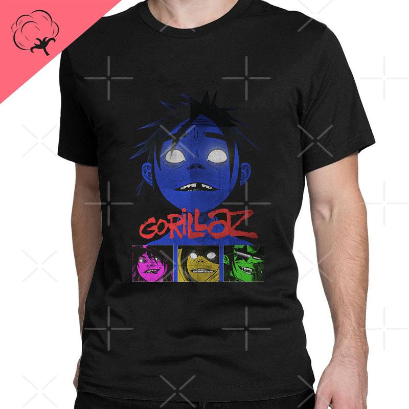 2026 New Funny Music Band Gorillaz Demon Days Casual TShirts Boy Crazy Tees Round Collar Short Sleeve T Shirts Clothing T Shirt