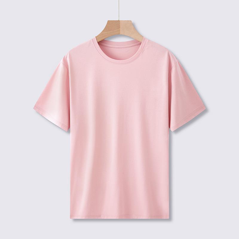 Men's Slim Fit White Supima Cotton Short-Sleeve T-Shirt, Round Neck, Lightweight Summer Style