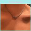 Elegant Titanium Steel Round Pendant Necklace For Unisex Fashionable Style
