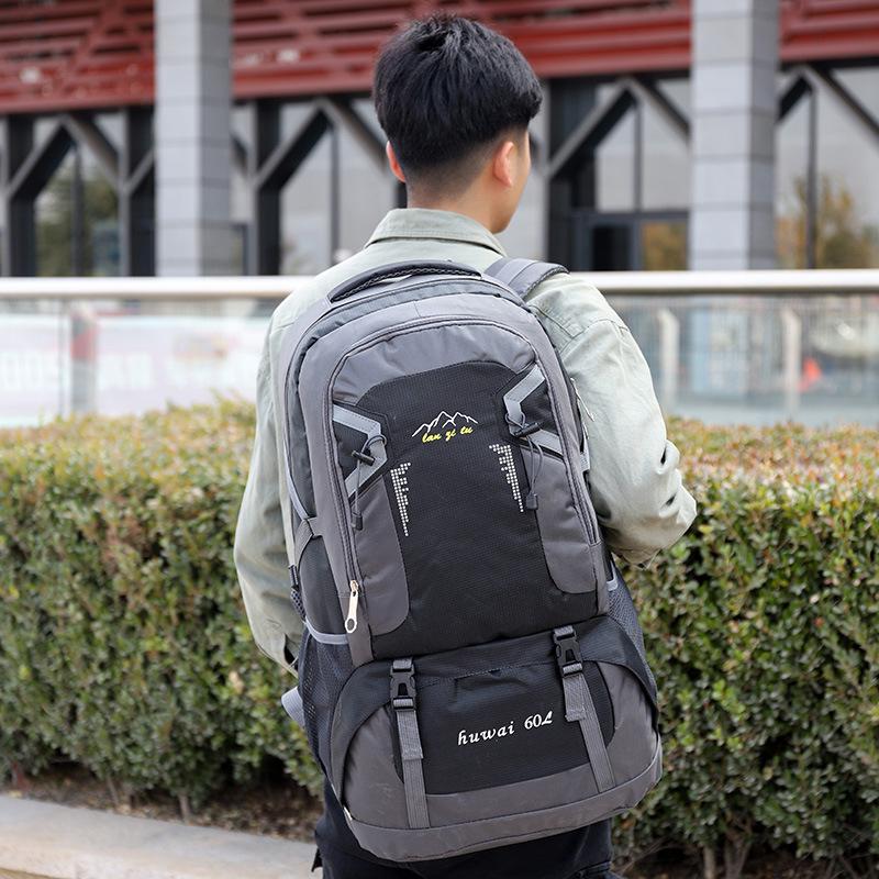 Outdoor Mountaineering Bag 60L Large Capacity Bag, Travel Backpack Women'S Sports Men'S Travel Backpack
