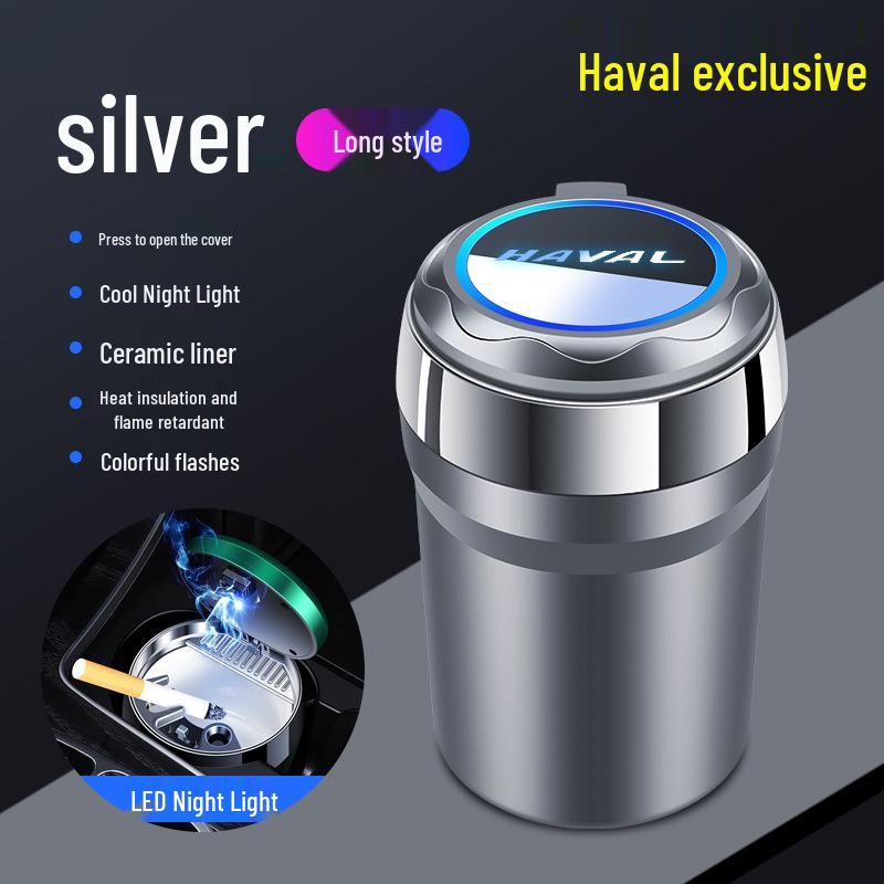 Premium 7-Color Ambient Car Ashtray Light for Haval Models H6, Big Dog, H5, M6, SH9, H4, Chitu F7, XH2