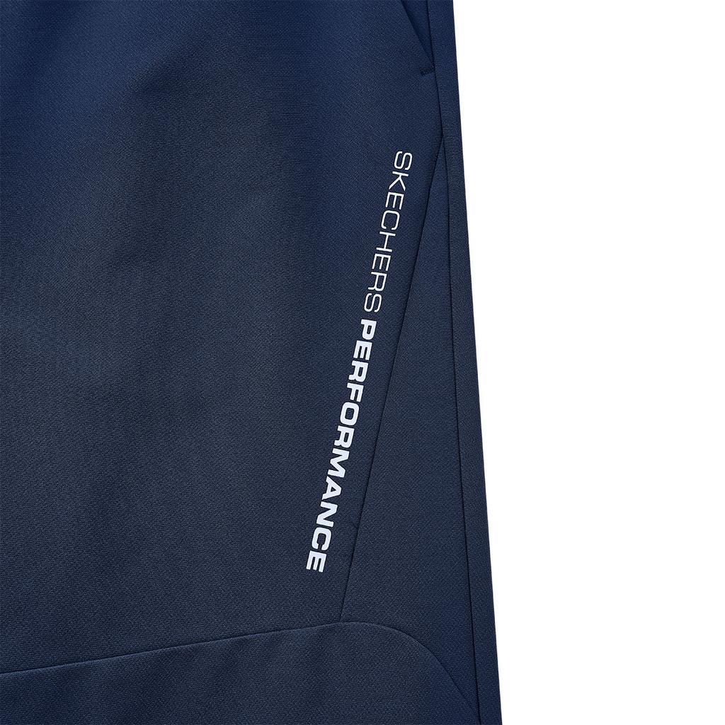 Skechers Basic Sports Series Woven Comfortable Thin Velvet Casual Pants Men bottoms Navy-Blue P424M145-002Z