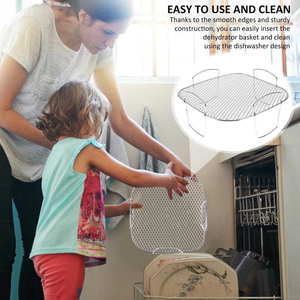 Air Fryer Rack Stainless Steel Dehydrator Rack Multi-Purpose Cooking Rack Airfryer Basket Sturdy Tray Accessories