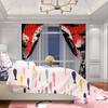 2pcs- Ukiyo-e samurai polyester curtains, pole bag curtains 42*84, bedroom, living room, home room decoration