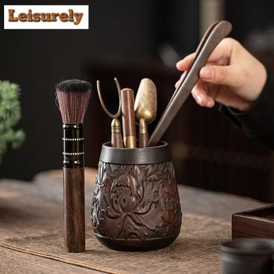 Chinesische Qingxi Lila Keramik Tee Sechs Herren Retro Tee Werkzeug Set Haushalt Teegeschirr Utensilien Tee Service Ausrüstung Verzierungen