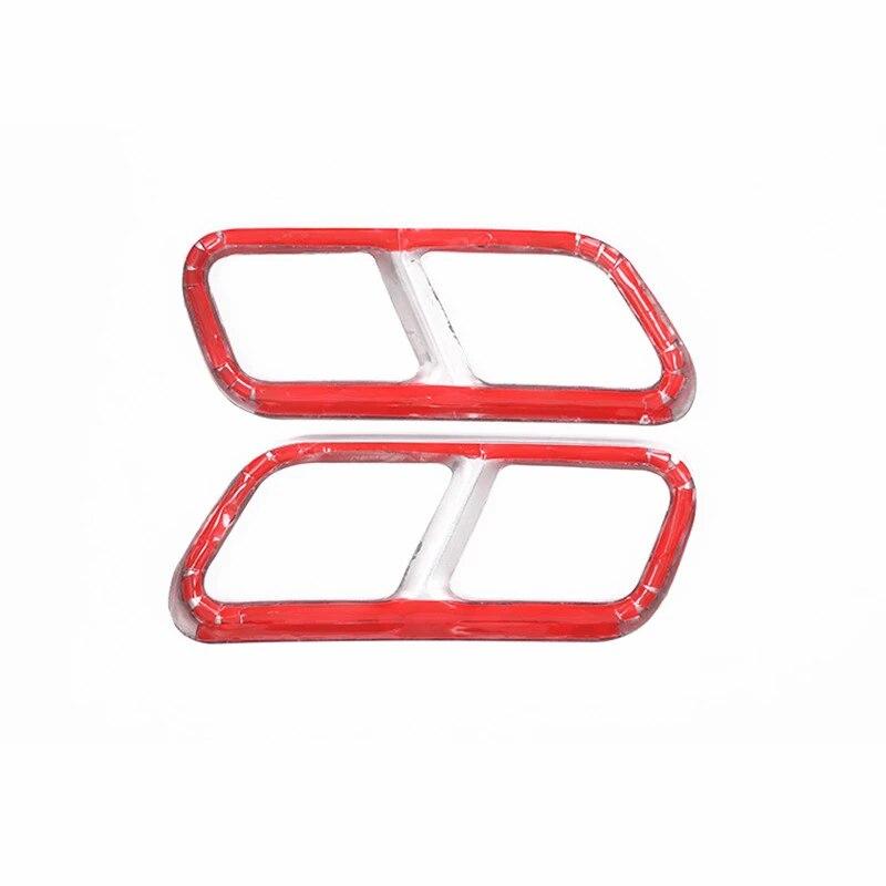 Stainless Steel Automobiles Tail Throat Frame Decoration Stickers For Mercedes Benz GLK X204 CLS 12-17 Exhaust Pipe Accessories