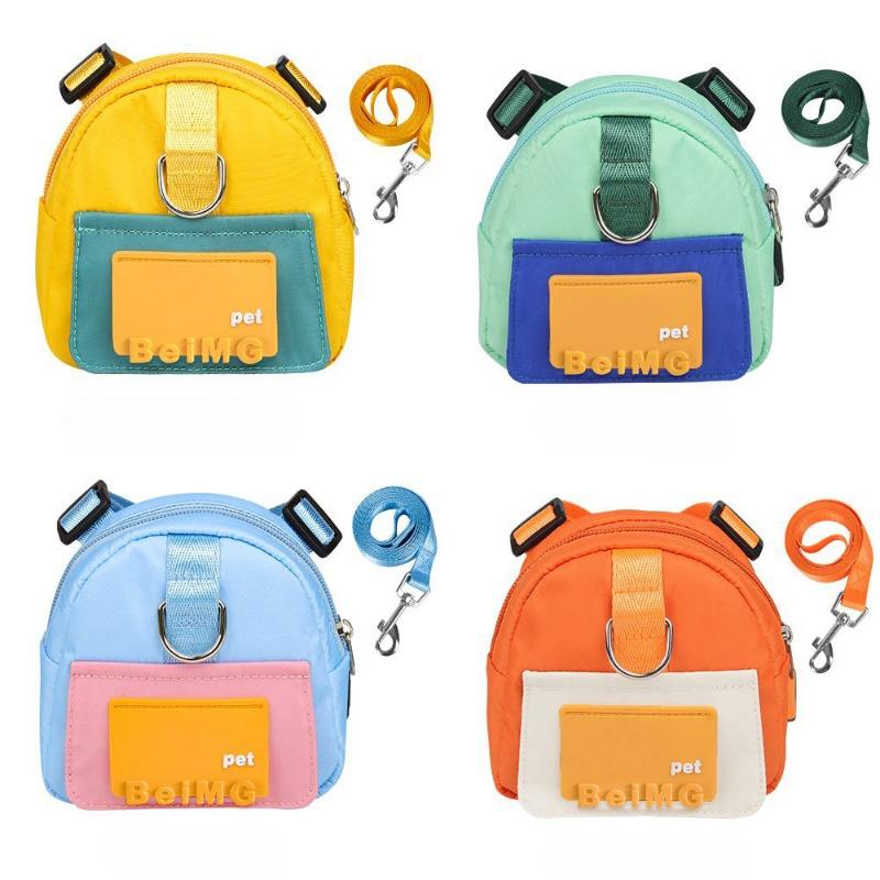 Trela para Cão, Mochila Pet de Desenho Animado Fashion, Viagem ao Ar Livre, Trela para Passeio de Cão e Gato, Trela Anti-fuga