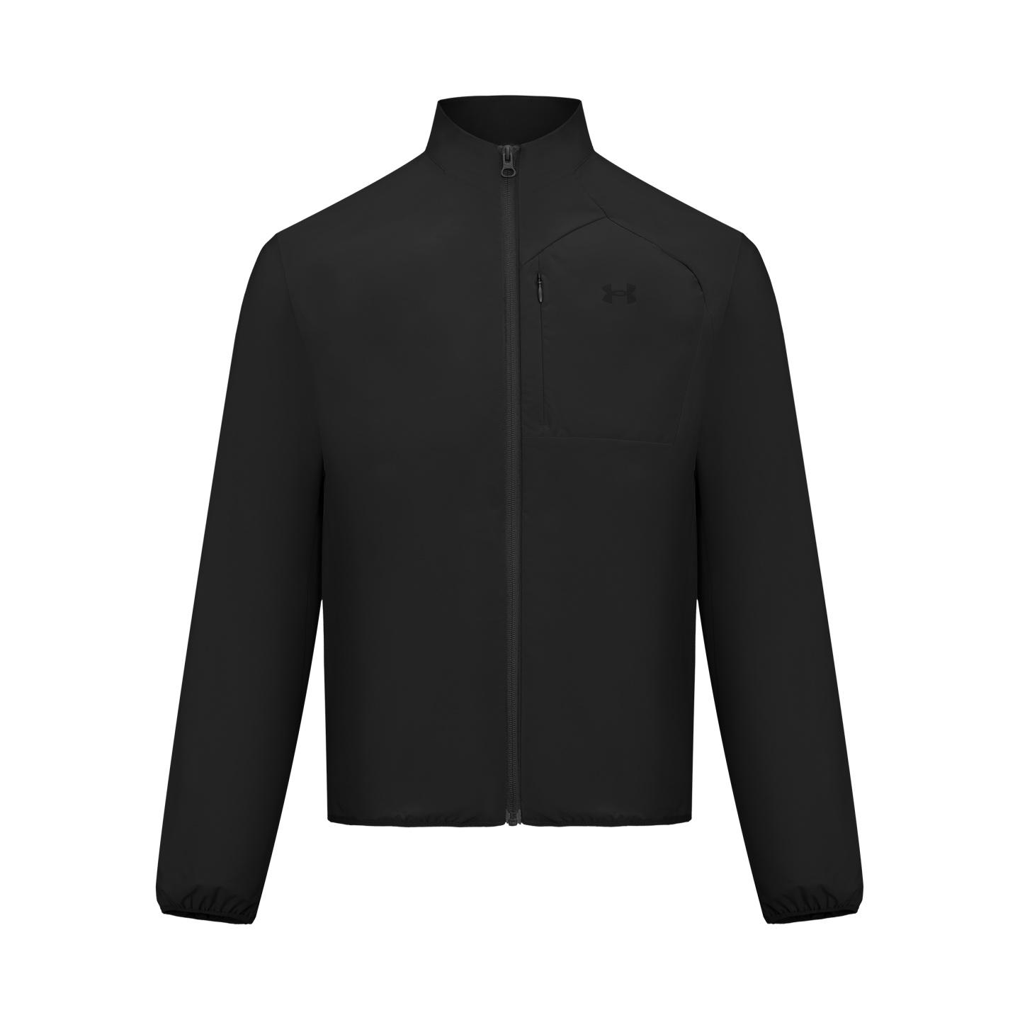 Under Armour Сочетающаяся Спортивная Повседневная Однотонная Футболка с Воротником-стойкой Простая Теплая Мужские Топы 6014387-001 S