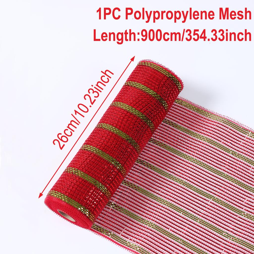 Christmas Mesh Tulle Roll Fabric Tree Pendant Merry Christmas Decor For Home 2025 Xmas Gifts DIY Craft Cristmas Navidad New Year