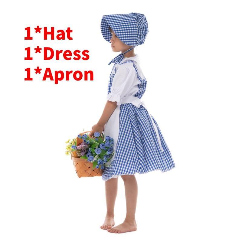 Peasant Girl Dress Women With Polyester Fabric For Cosplay And Stage Performances