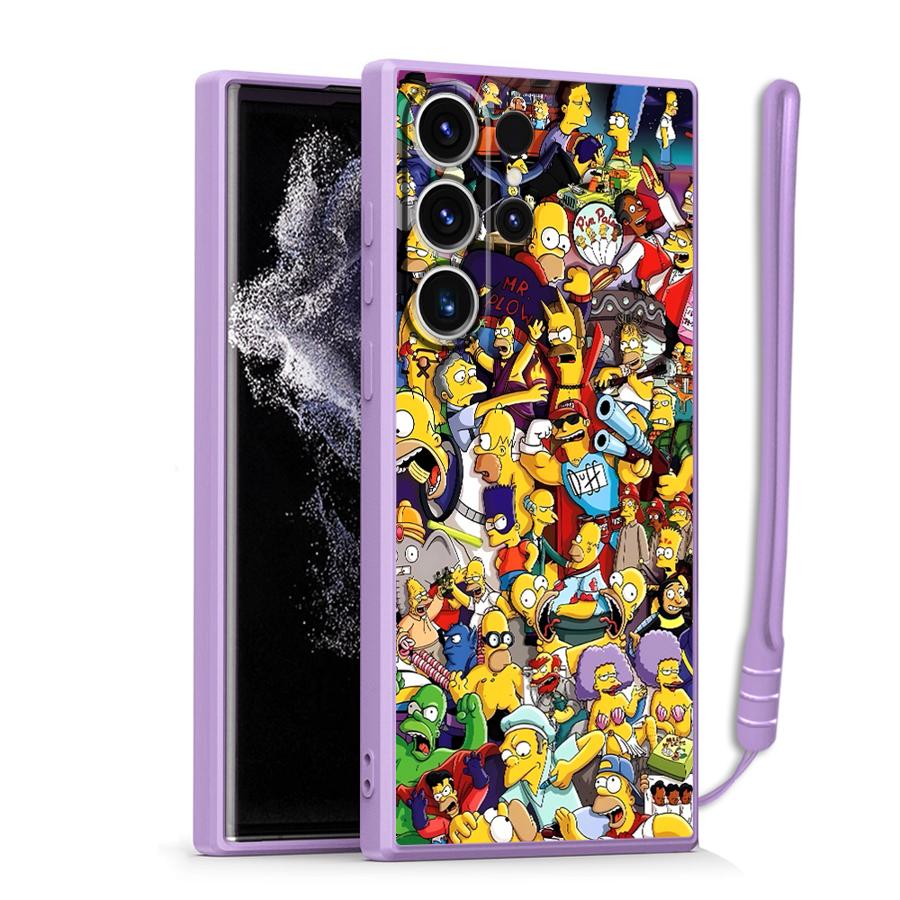 Phone Cover Case for Samsung Galaxy S26 S24 Ultra S21 Plus S23 S22 S25 Edge Note 20 10 Ultra S20 FE Cute S-simpsons Cartoon Galaxy S23