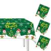 Merry Christmas Christmas Tablecloth Disposable Party Holiday Tablecloth Pe Tablecloth Party Decorations