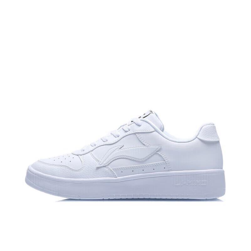 Li Ning Floating Boat Thermal Abrasion Resistant Lightweight Slip Resistant Low top Skateboard Shoes Unisex White Blue AGCS419-1(Team920-)
