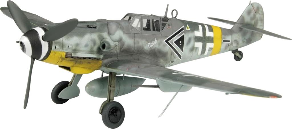 Platz WWII German Messerschmitt 52nd Fighter Wing Plastic Model Kit with Metal Pitot 1/48 Bf-109 G-6 Tube, AE-53 (Airplane)