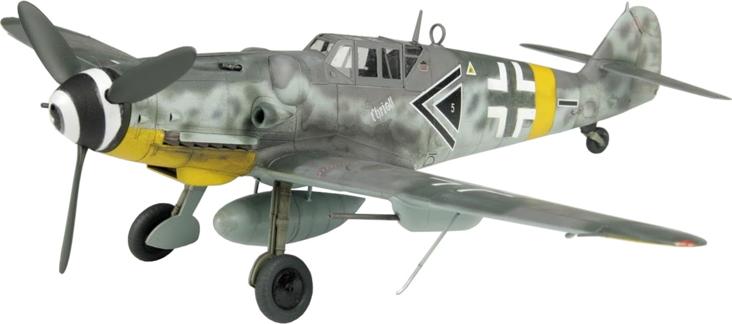 

Platz WWII German Messerschmitt 52nd Fighter Wing Plastic Model Kit with Metal Pitot 1/48 Bf-109 G-6 Tube, AE-53 (Airplane)