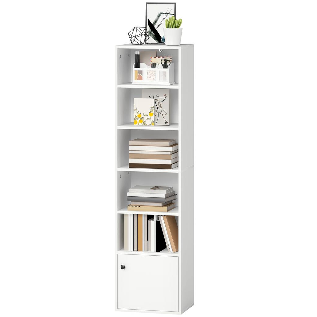6-Tier 156 cm Tall Bookcase - White